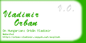 vladimir orban business card